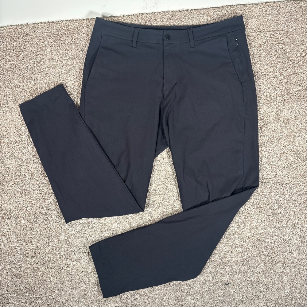 Lululemon Mens‎ Commission Pant Slim Black 32 (Fits 34x30) Warpstreme Chino